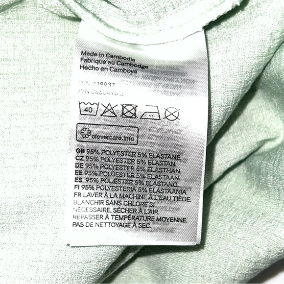 H&M Divided Women’s Light Green Ribbed Knit Open V Front Tie Cardigan-Size XL - Picture 8 of 8